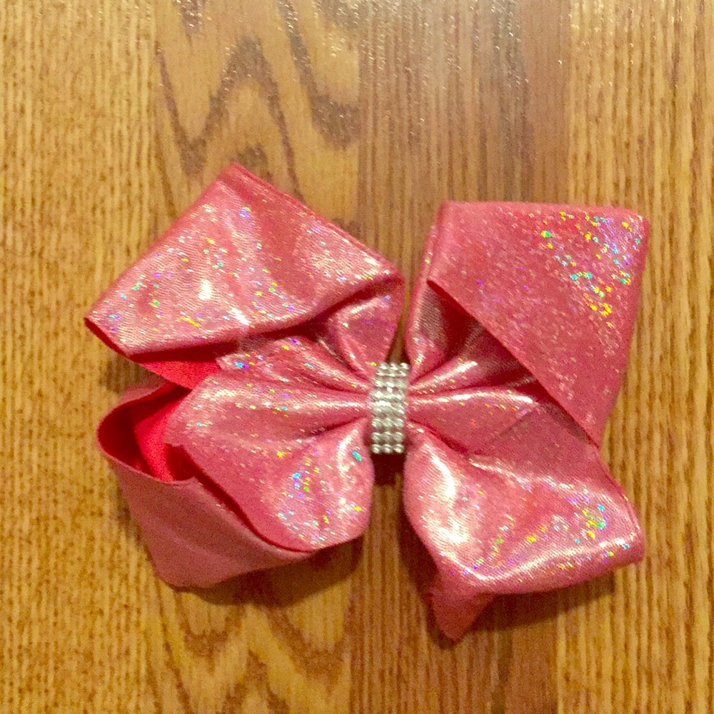 Two pink and purple bows